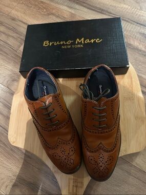 Marc Jacobs Kids Brown Wingtip Dress Shoes